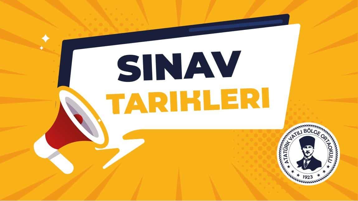 I. Dönem I. Ortak Yazılı Sınav Tarihleri